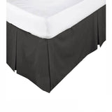 Darrahopens Home & Garden > Bathroom Accessories KINGDOM Box Pleated Valance Black - SINGLE