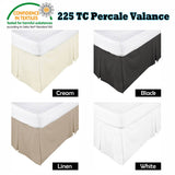 Darrahopens Home & Garden > Bathroom Accessories KINGDOM Box Pleated Valance Cream - QUEEN