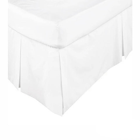 Darrahopens Home & Garden > Bathroom Accessories KINGDOM Box Pleated Valance White - SINGLE