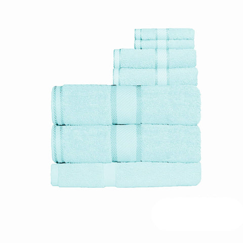 Darrahopens Home & Garden > Bathroom Accessories Kingtex 550gsm Cotton 7 Pce Bath Sheet Set Soft Aqua