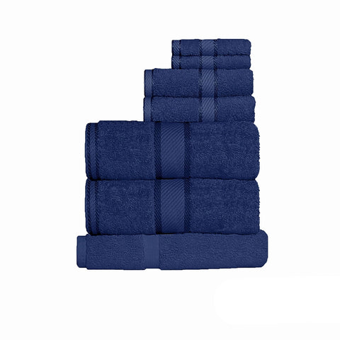 Darrahopens Home & Garden > Bathroom Accessories Kingtex 550gsm Cotton 7 Pce Towel Set Navy
