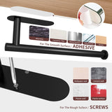 Darrahopens Home & Garden > Bathroom Accessories Kitchen Paper Holder Under Cabinet Wall Mount Adhesive Paper Towel Holder  Black