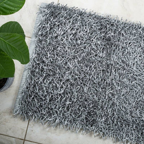 darrahopens Home & Garden > Bathroom Accessories Luxury High Pile Soft Non Slip Bathmat 50 x 80cm (Silver)