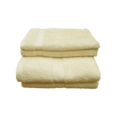Darrahopens Home & Garden > Bathroom Accessories Pack of 4 Uranus Cotton Bath Towel Set Butter