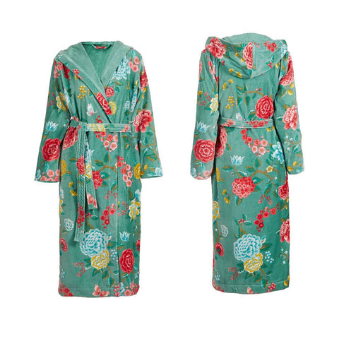 Darrahopens Home & Garden > Bathroom Accessories PIP Studio Good Evening Cotton Bath Robe / Dressing Gown Green - M