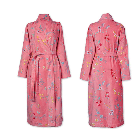 Darrahopens Home & Garden > Bathroom Accessories PIP Studio Les Fleurs Cotton Bath Robe Pink XXL