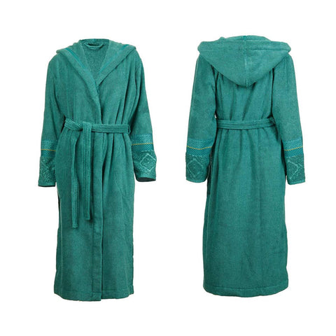 Darrahopens Home & Garden > Bathroom Accessories PIP Studio Soft Zellige Cotton Bath Robe / Dressing Gown Green - M