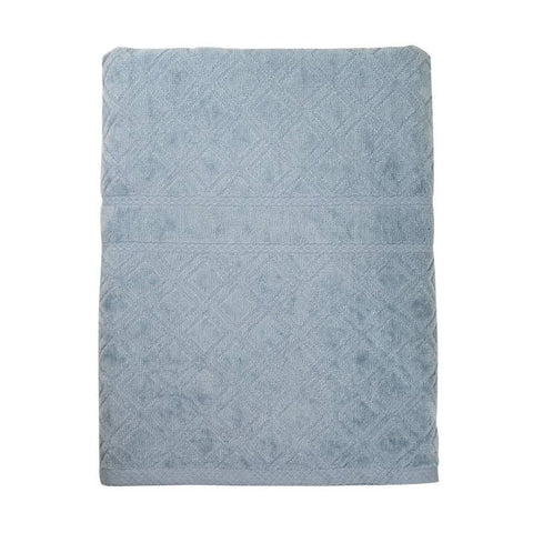 darrahopens Home & Garden > Bathroom Accessories Premium Velour Diamond Design Jacquard Bath Towel (Blue)