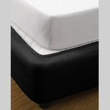 Darrahopens Home & Garden > Bathroom Accessories Ramesses Vertical Quilted Valance Black KING SINGLE