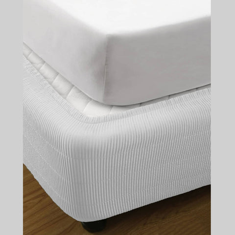 Darrahopens Home & Garden > Bathroom Accessories Ramesses Vertical Quilted Valance White DOUBLE