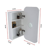 darrahopens Home & Garden > Bathroom Accessories Rectangle Wall Hung Bathroom Mirror Shaving Cabinet Vanity Matte White