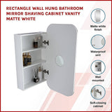 darrahopens Home & Garden > Bathroom Accessories Rectangle Wall Hung Bathroom Mirror Shaving Cabinet Vanity Matte White