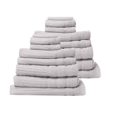 darrahopens Home & Garden > Bathroom Accessories Royal Comfort 16 Piece Egyptian Cotton Eden Towel Set 600GSM Luxurious Absorbent - Sea Holly