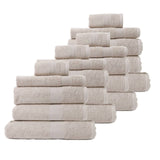 darrahopens Home & Garden > Bathroom Accessories Royal Comfort 20 Piece Cotton Bamboo Towel Bundle Set 450GSM Luxurious Absorbent - Beige