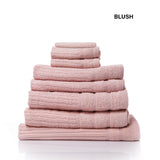 darrahopens Home & Garden > Bathroom Accessories Royal Comfort Eden Egyptian Cotton 600GSM 8 Piece Luxury Bath Towels Set - Blush