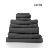darrahopens Home & Garden > Bathroom Accessories Royal Comfort Eden Egyptian Cotton 600GSM 8 Piece Luxury Bath Towels Set - Granite