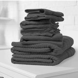 darrahopens Home & Garden > Bathroom Accessories Royal Comfort Eden Egyptian Cotton 600GSM 8 Piece Luxury Bath Towels Set - Granite