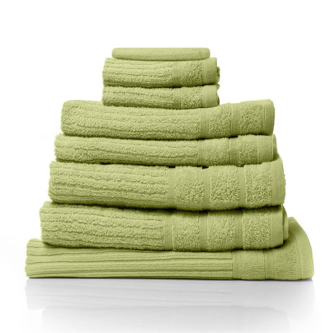 darrahopens Home & Garden > Bathroom Accessories Royal Comfort Eden Egyptian Cotton 600GSM 8 Piece Luxury Bath Towels Set - Spearmint