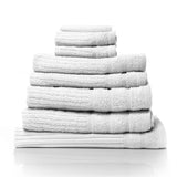 darrahopens Home & Garden > Bathroom Accessories Royal Comfort Eden Egyptian Cotton 600GSM 8 Piece Luxury Bath Towels Set - White