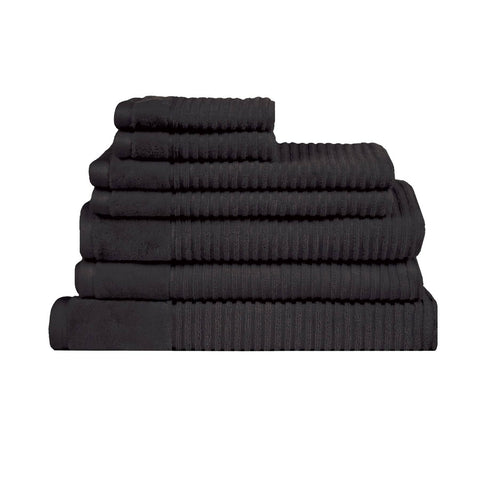 Darrahopens Home & Garden > Bathroom Accessories Royal Excellency 7 Piece Cotton Bath Towel Set - Black