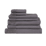 Darrahopens Home & Garden > Bathroom Accessories Royal Excellency 7 Piece Cotton Bath Towel Set - Charcoal