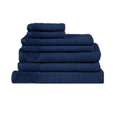 Darrahopens Home & Garden > Bathroom Accessories Royal Excellency 7 Piece Cotton Bath Towel Set - Navy
