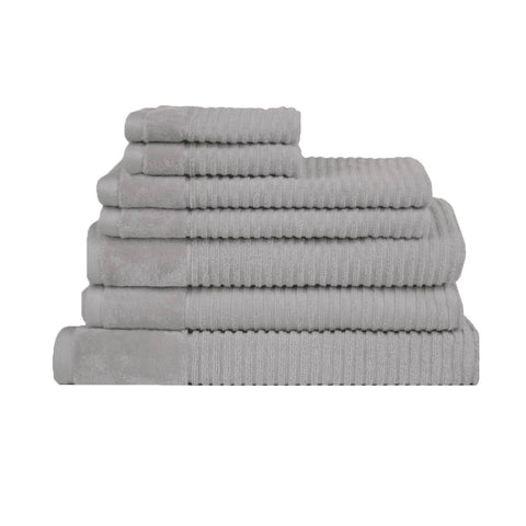 Darrahopens Home & Garden > Bathroom Accessories Royal Excellency 7 Piece Cotton Bath Towel Set - Silver