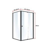 darrahopens Home & Garden > Bathroom Accessories Semi Frameless Shower Screen (114~122)x 195cm & (98~101)x195cm Side AS/NZS Glass