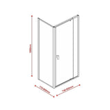 darrahopens Home & Garden > Bathroom Accessories Semi Frameless Shower Screen (74~82)x 195cm & (77~80)x 195cm Side AS/NZS Glass