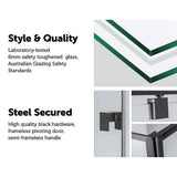 darrahopens Home & Garden > Bathroom Accessories Semi Frameless Shower Screen (74~82)x 195cm & (89~92)x 195cm Side AS/NZS Glass