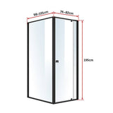 darrahopens Home & Garden > Bathroom Accessories Semi Frameless Shower Screen (74~82)x 195cm & (98~101)x 195cm Side AS/NZS Glass