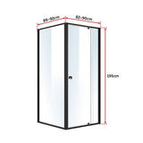 darrahopens Home & Garden > Bathroom Accessories Semi Frameless Shower Screen (82~90)x 195cm & (89~92)x 195cm Side AS/NZS Glass
