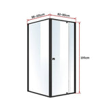 darrahopens Home & Garden > Bathroom Accessories Semi Frameless Shower Screen (82~90)x 195cm & (98~101)x 195cm Side AS/NZS Glass