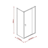 darrahopens Home & Garden > Bathroom Accessories Semi Frameless Shower Screen (98~106)x 195cm & (77~80)x 195cm Side AS/NZS Glass