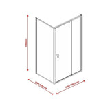darrahopens Home & Garden > Bathroom Accessories Semi Frameless Shower Screen (98~106)x 195cm & (89~92)x 195cm Side AS/NZS Glass