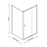 darrahopens Home & Garden > Bathroom Accessories Semi Frameless Shower Screen (98~106)x 195cm & (98~101)x 195cm Side AS/NZS Glass