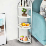 darrahopens Home & Garden > Bathroom Accessories Shower Corner Shelf White Caddy Bathroom Shelves Organiser Bath Storage Rack 4