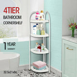 darrahopens Home & Garden > Bathroom Accessories Shower Corner Shelf White Caddy Bathroom Shelves Organiser Bath Storage Rack 4