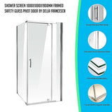 darrahopens Home & Garden > Bathroom Accessories Shower Screen 1000x1000x1900mm Framed Safety Glass Pivot Door By Della Francesca