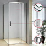 darrahopens Home & Garden > Bathroom Accessories Shower Screen 1000x1000x1900mm Framed Safety Glass Pivot Door By Della Francesca