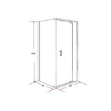 darrahopens Home & Garden > Bathroom Accessories Shower Screen 1000x700x1900mm Framed Safety Glass Pivot Door By Della Francesca