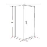 darrahopens Home & Garden > Bathroom Accessories Shower Screen 1000x700x1900mm Framed Safety Glass Pivot Door By Della Francesca