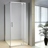 darrahopens Home & Garden > Bathroom Accessories Shower Screen 1000x700x1900mm Framed Safety Glass Pivot Door By Della Francesca
