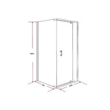darrahopens Home & Garden > Bathroom Accessories Shower Screen 1000x900x1900mm Framed Safety Glass Pivot Door By Della Francesca
