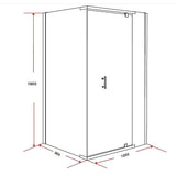 darrahopens Home & Garden > Bathroom Accessories Shower Screen 1200x900x1900mm Framed Safety Glass Pivot Door By Della Francesca