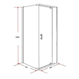 darrahopens Home & Garden > Bathroom Accessories Shower Screen 900x700x1900mm Framed Safety Glass Pivot Door By Della Francesca