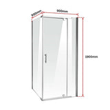 darrahopens Home & Garden > Bathroom Accessories Shower Screen 900x900x1900mm Framed Safety Glass Pivot Door By Della Francesca