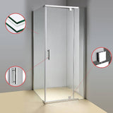 darrahopens Home & Garden > Bathroom Accessories Shower Screen 900x900x1900mm Framed Safety Glass Pivot Door By Della Francesca