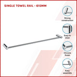 darrahopens Home & Garden > Bathroom Accessories Single Towel Rail - 615mm