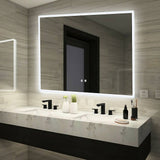 darrahopens Home & Garden > Bathroom Accessories Smart Mirror Bathroom with Bluetooth Vanity LED Lighted Wall Mirror 1000x700mm